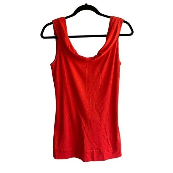 DIANE VON FÜRSTENBERG Silk Draped Sleeveless Blouse Red 6 - Picture 3 of 12